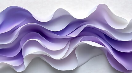 Poster - Abstract flowing waves of light purple and white with a textured background