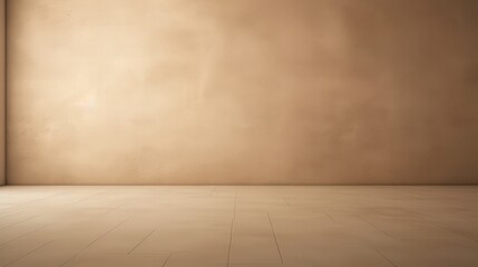 Poster - 3D Render of an Empty Dark Beige Wall Background Ideal for Art Display or Commercial Use in a Contemporary Interior Style
