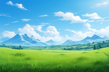 Canvas Print - Grassland grassland backgrounds landscape.