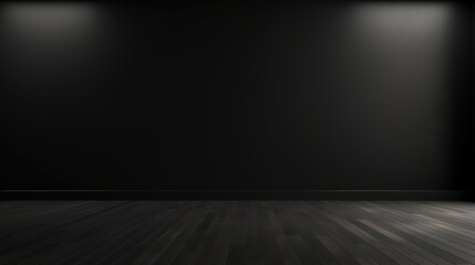 Poster - Empty Dark Wall Background Ideal for 3D Render Projects, Graphics, Presentations, and Creative Visual Displays in a Minimalist Style
