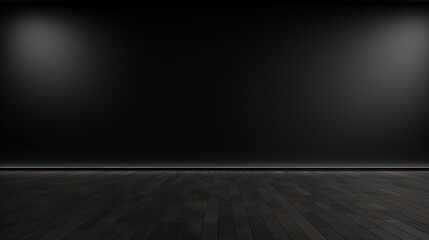 Poster - dark and empty 3d render of a black wall background for creative design and artistic presentations