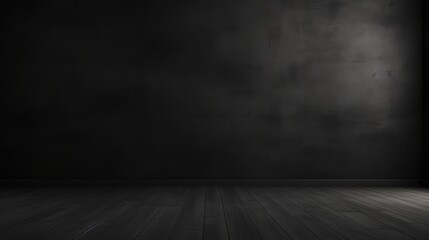 Poster - 3D Render of an Empty Dark Black Wall Background for Modern Design, Minimalist Aesthetic, Perfect for Various Creative Projects