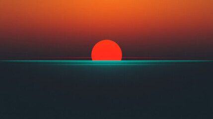 Poster - A minimalistic horizontal layout with a solitary UV tube bridging across a dark void, exuding neon-blue luminescence and faint lens flares,