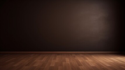 Poster - Empty Dark Brown Wall Background for 3D Rendering and Design Projects, Ideal for Textures, Presentations, and Visual Displays
