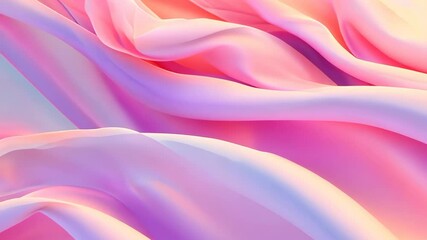 Poster - This abstract animation features smooth, flowing shapes that shift and blend in vibrant hues. The visuals evoke a sense of tranquility through depth and movement, captivating the viewer