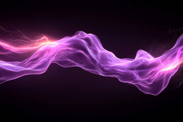 Poster - A dramatic side view highlighting a prominent, curved purple lightning bolt with intense motion blur, accentuating the flash and energy release,