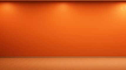 Poster - 3D Render of an Empty Dark Orange Wall Background with Subtle Lighting for Creative Visuals and Design Applications