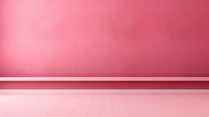 Poster - empty dark pink wall background for 3d render with smooth flooring ideal for creative projects and d