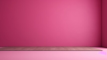 Poster - 3D Render of an Empty Dark Pink Wall Background Ideal for Abstract Art, Minimalist Design, or Product Presentation in Creative Projects