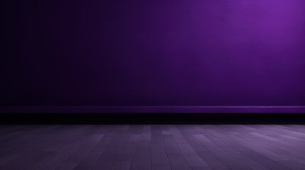 Poster - 3d render of an empty dark purple wall background with smooth surface and subtle texture ideal for s