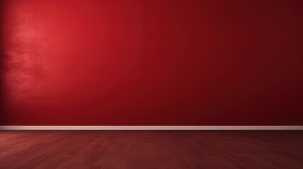 Poster - Empty Dark Red Wall Background for 3D Rendering Project with Smooth Texture and Subtle Shadows for Creative Design and Artistic Use