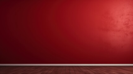Poster - 3D Render of an Empty Dark Red Wall Background Ideal for Presentations, Wallpapers, and Digital Designs Featuring Smooth Texture and Subtle Reflections