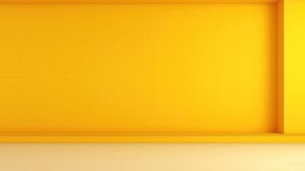 Poster - 3D Render of an Empty and Dark Yellow Wall Background for Use in Various Creative Projects and Visual Presentations