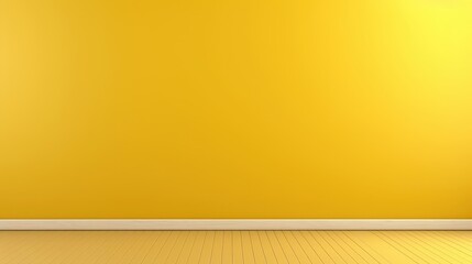 Poster - 3D Render of an Empty Dark Yellow Wall Background with a Clean Surface Ideal for Design and Art Projects or Digital Background Use