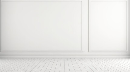 Poster - 3D Render of an Empty White Wall Background Ideal for Minimalist Interior Design or Product Display