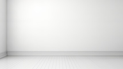 Poster - 3D Render of an Empty White Wall Background Ideal for Presentations, Mockups, Web Designs, and Various Creative Projects