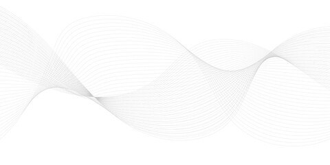 Poster - abstract wave and curved blend lines on transparent background. sound, music, volume background. des