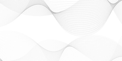 Poster - abstract wave and curved blend lines on transparent background. sound, music, volume background. des