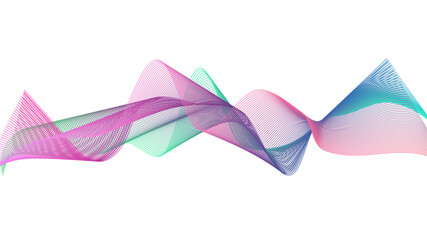 Poster - Dynamic gradient colorful flowing wave design element. Abstract wavy lines gradient vector line blend element. Wave element with colorful gradient lines blend effect. 