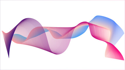 Poster - Dynamic gradient colorful flowing wave design element. Abstract wavy lines gradient vector line blend element. Wave element with colorful gradient lines blend effect.	
