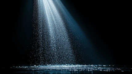 Aufkleber - light beam falling on water droplets, creating a beautiful scattering effect, symbolizing purity, na