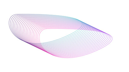 Poster - Dynamic gradient colorful flowing wave design element. Abstract wavy lines gradient vector line blend element. Wave element with colorful gradient lines blend effect.	
