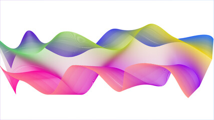 Poster - Dynamic gradient colorful flowing wave design element. Abstract wavy lines gradient vector line blend element. Wave element with colorful gradient lines blend effect.	
