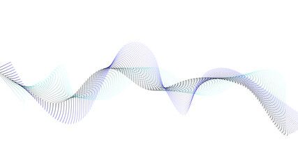 Poster - Abstract colorful line blend flow wave element for technology background design. Vector abstract colorful flowing wave line blend. Design element for technology, science, music or modern concept.