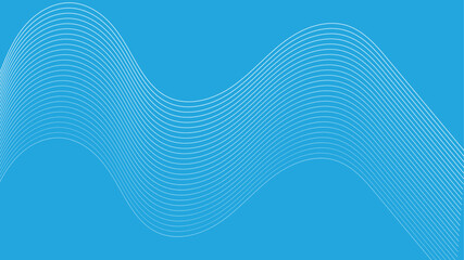 Aufkleber - Abstract blue backdrop technology background with flowing dynamic wave lines. Abstract modern technology background with blue energy wavy smooth lines blend and particles data flow. 