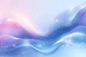 Poster - Soft pastel waves with sparkles creating a serene abstract background for design and creativity