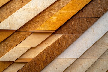 Poster - Abstract Pattern of Wooden Textures in Diagonal Arrangement