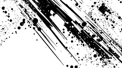 Leinwandbilder - Dramatic Monochrome Splash of Ink and Light   Captivating Abstract Digital Art Background with Bold Fluid Graphic Patterns and Dynamic Visual Effects