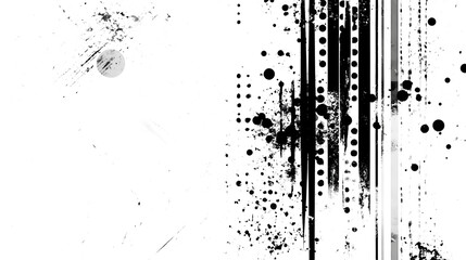 Fototapete - Monochrome Abstract Fluid Splatter and Splash Composition with Textured Patterns and Geometric Shapes  Creative modern and experimental digital art background with dynamic movement contrast
