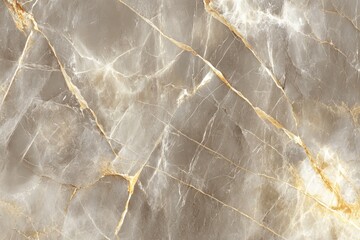 Poster - Elegant Light Gray Marble Surface with Golden Veins for Background
