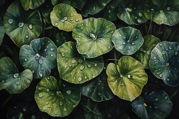 Wall Mural -  leaves background