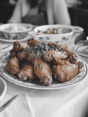 Wall Mural - Chicken Wings on Table