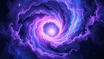 Wall Mural - Cosmic Vortex: Vibrant Nebula Portal in Space