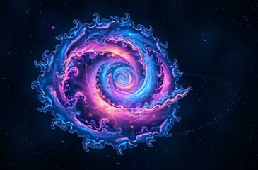 Wall Mural - cosmic dance: vibrant spiral galaxy in deep space