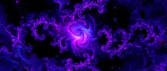Wall Mural - cosmic swirl: vibrant galaxy in deep space