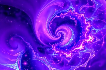 Wall Mural - vibrant cosmic vortex - galaxy fractal art
