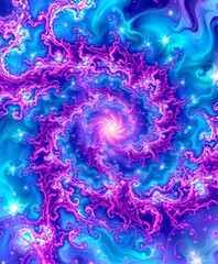 Wall Mural - cosmic galaxy explosion - vibrant swirling colors