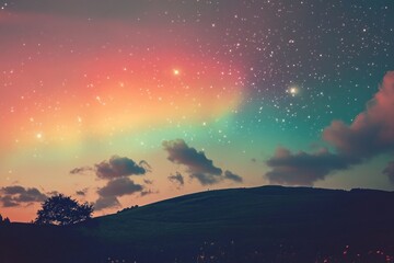Wall Mural - aesthetic wallpaper sky landscape evening.