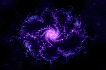 Wall Mural - cosmic galaxy odyssey - vibrant purple and blue nebula