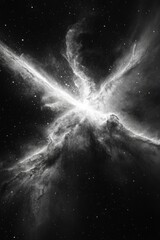 Wall Mural - Star-Filled Black and White Night Sky