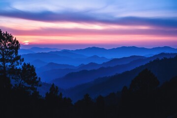 Wall Mural - Mountain Sunset