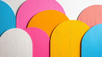 Colorful Abstract Semi Circle Background Design