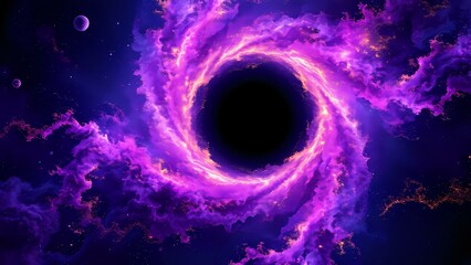 Wall Mural - Cosmic Vortex: A Mesmerizing Galactic Landscape