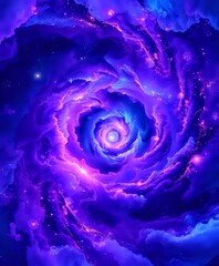Wall Mural - cosmic dreamscape: vibrant spiral galaxy in deep space