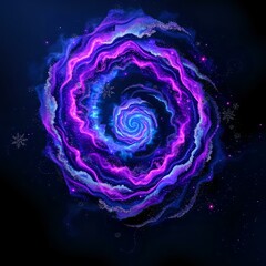 Wall Mural - cosmic dreamscape: vibrant swirling galaxy with neon nebulae