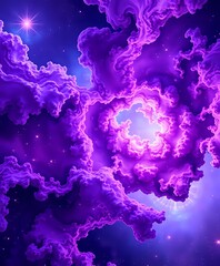 Wall Mural - Cosmic Nebula Odyssey - Vibrant Galactic Structure